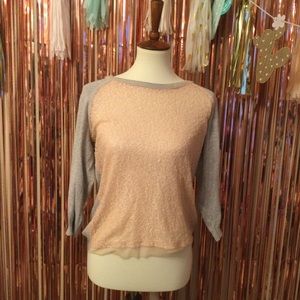 Forever 21 Pink Sequin Tulle Sweatshirt